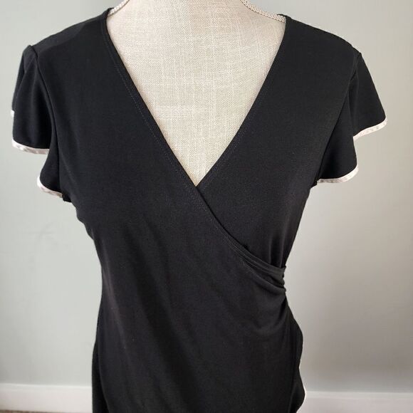 B Darlin Women’s Splice Neck Cap Sleeve Sheath Midi Dress Size Small - Picture 2 of 6